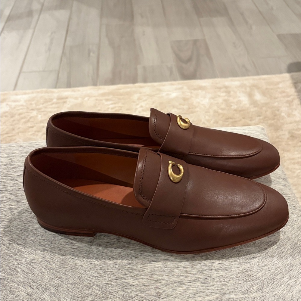 Coach Brown Leather Loafers - Picture 3 of 10